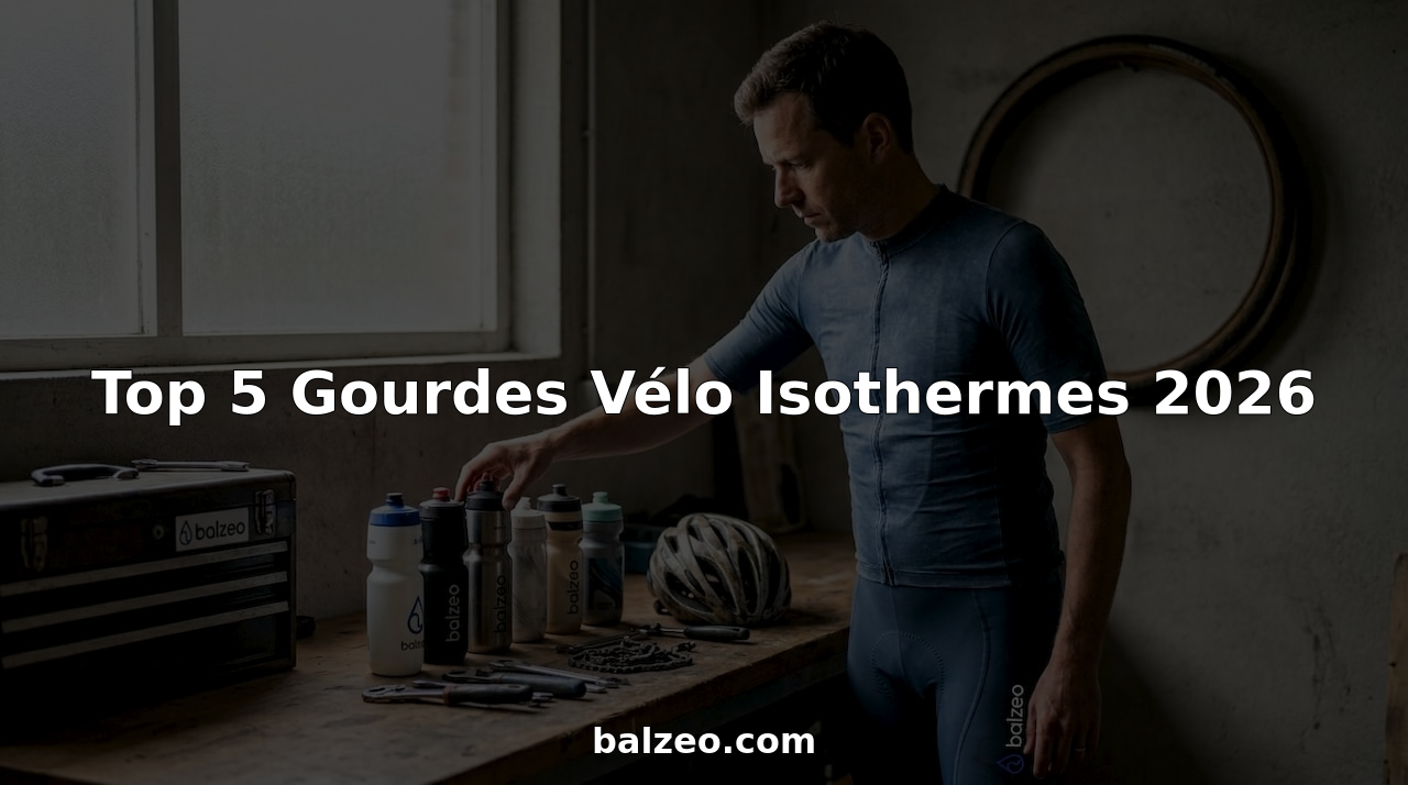 Un cycliste en train de choisir une gourde isotherme pour son vélo