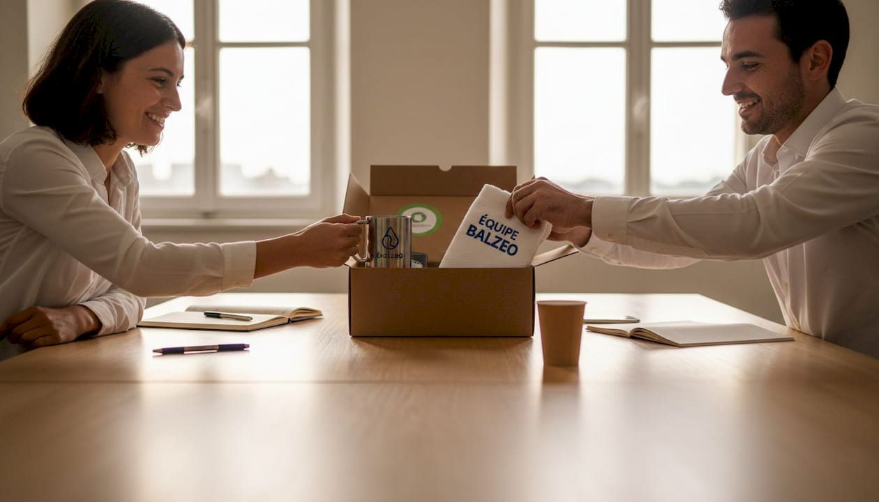 Présentation en équipe d’un coffret cadeau éco-responsable : un moment convivial à partager en réunion