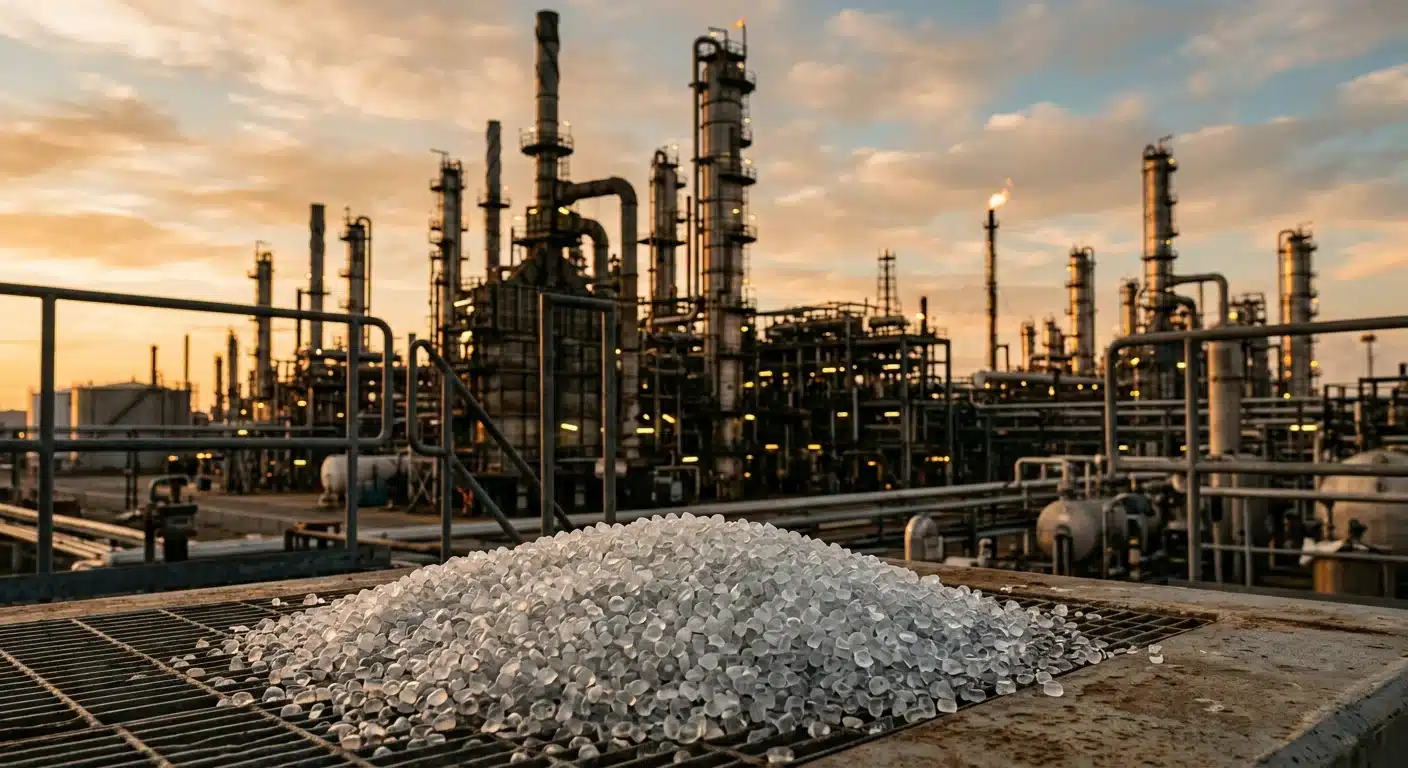 Traité mondial contre le plastique : pourquoi ça bloque en 2026 2 Points de blocage du traité mondial contre le plastique : usine pétrochimique et production de granulés plastiques