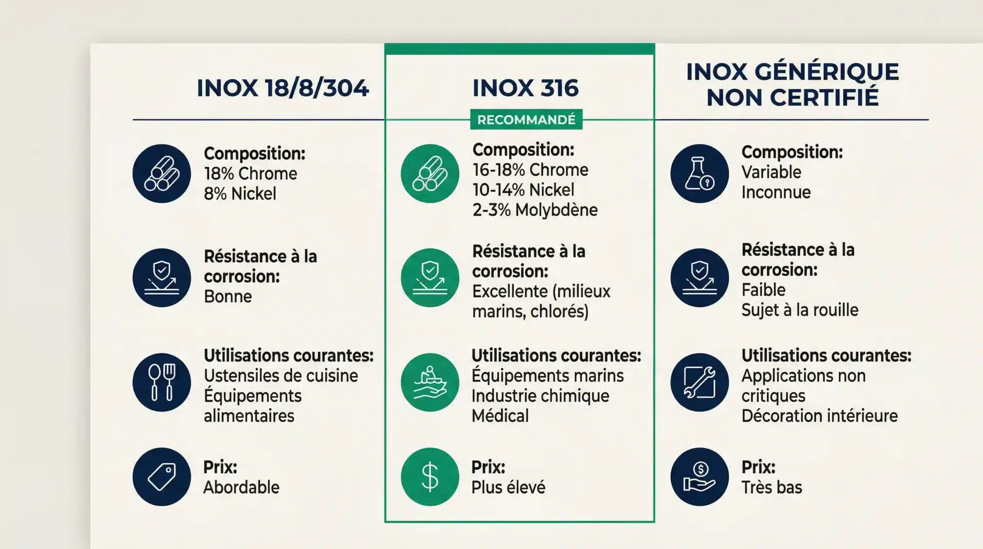 Gourde inox alimentaire : acier 18/8, 304 ou 316, le guide essentiel pour bien choisir 1 gourde inox alimentaire comparatif acier 18/8 304 316 qualité saine